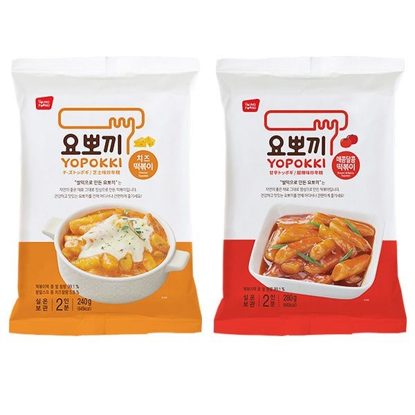 韓國 Yopokki~辣炒年糕袋裝(2人份) 芝士味／甜辣味 2款可選