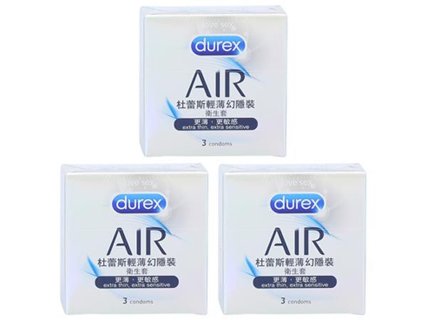 Durex 杜蕾斯~輕薄幻隱裝衛生套(3入) x3盒保險套 組合款  保險套