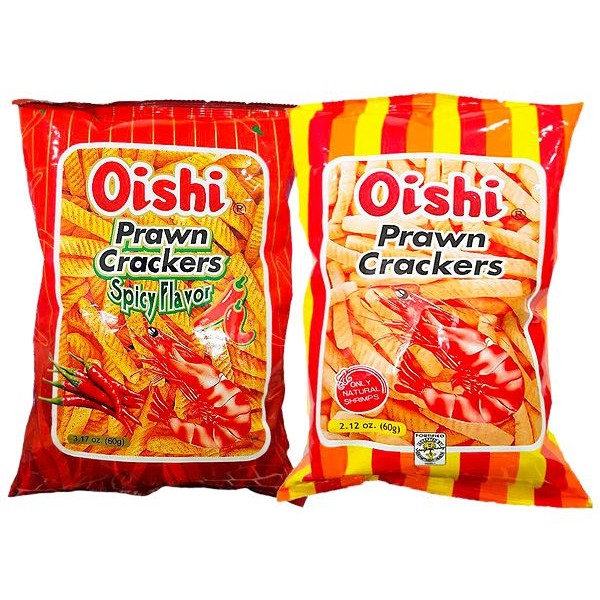 菲律賓 Oishi~辣味蝦餅／蝦餅 (60g) 款式可選 