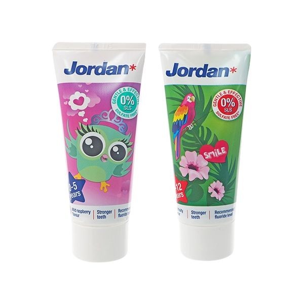 挪威 Jordan~清新水果味兒童牙膏(50ml) 兩款可選  圖案隨機出貨