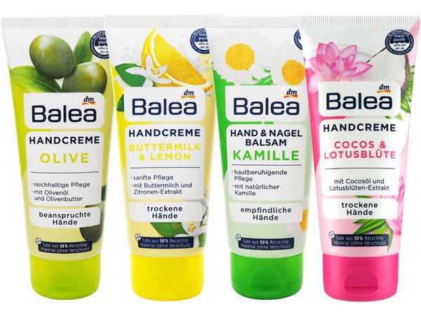 德國 Balea~護手霜(100ml) 橄欖／檸檬奶酪／洋甘菊／尿素／蘆薈／椰子與蓮花 多款可選