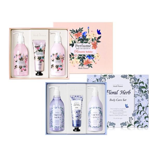韓國 Medi Flower~身體護理香氛禮盒(沐浴乳300ml+乳液300ml+護手霜80g) 款式可選