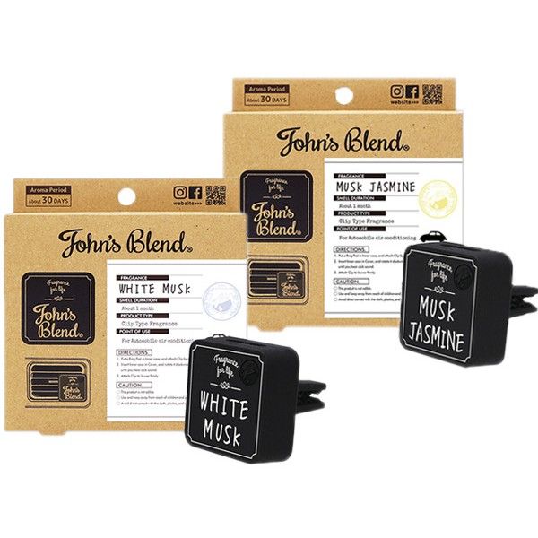 日本品牌 John's Blend~車用夾式芳香劑(1枚入) 款式可選