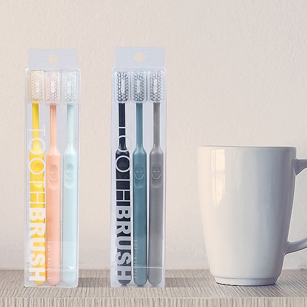 超纖細微笑牙刷(淺色／深色)3入／組 款式可選