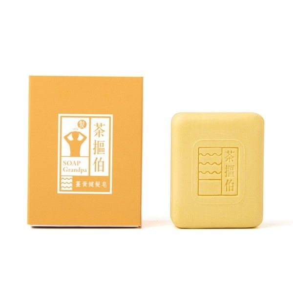 臺灣茶摳~茶摳伯薑黃健髮皂(130g)  肥皂／香皂／髮皂