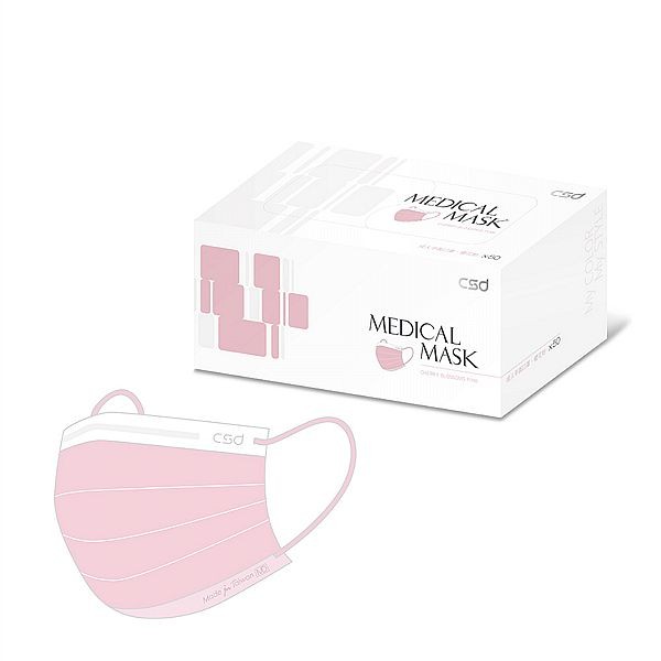CSD 中衛~素色醫療口罩-櫻花粉(50入／盒) MD雙鋼印