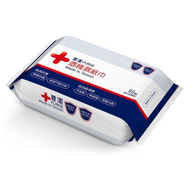PURGE 普潔~酒精濕紙巾(80抽) 12入/箱 ※限宅配 組合款