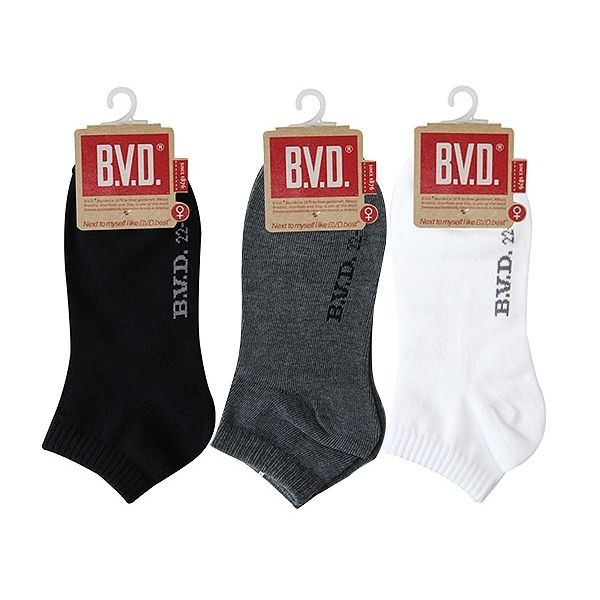 B.V.D.~1/4 中性休閒襪B219(1雙入) 款式可選