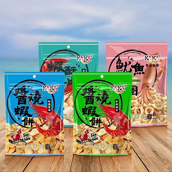 KAKA~魷魚香圈／醬燒蝦餅／蝦酥薄片(40g) 款式可選