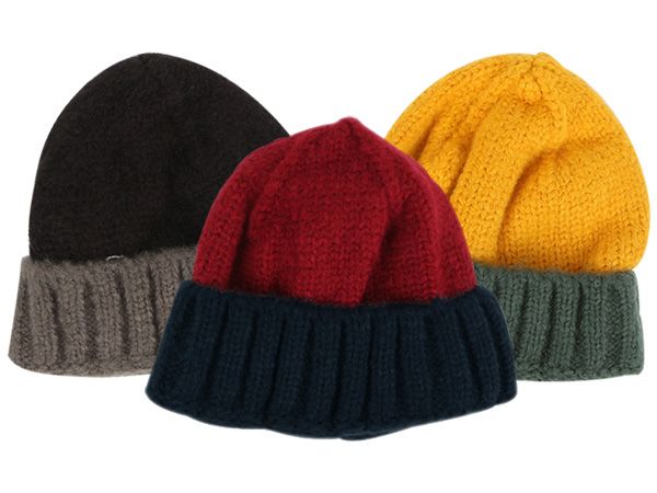 兒童款拼色短版加厚保暖針織毛線帽(1入) 款式可選