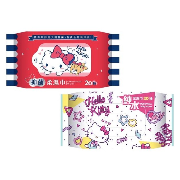 Hello Kitty~純水／抑菌 柔濕巾