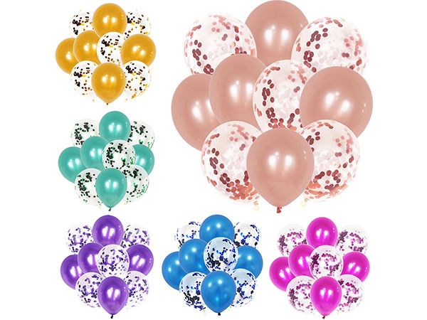 派對紙屑亮片透明氣球套組(10入) 款式可選
