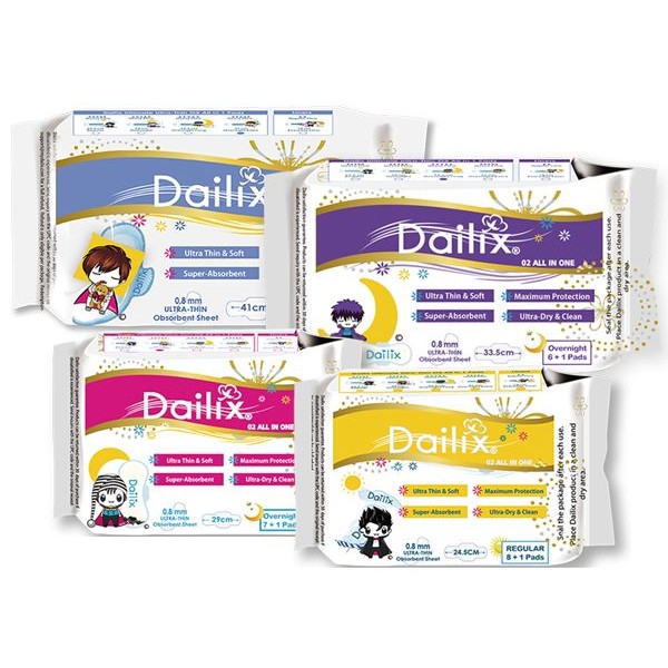 Dailix~吸血鬼超瞬吸抑菌淨味乾爽衛生棉(1包入) 款式可選