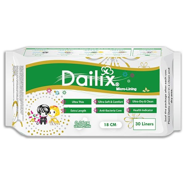 Dailix~每日健康檢查乾爽透氣抑菌護墊(18cmx30片)
