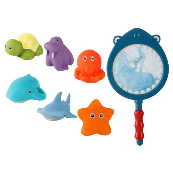 溫感變色兒童撈魚洗澡玩具(6隻動物)1組入  顏色隨機出貨 