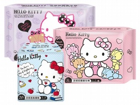 Hello Kitty~涼感 透氣護墊／萌萌衛生棉(日用)／甜睡衛生棉(夜用特長)1包入 款式可選