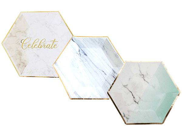 甜點派對 燙金免洗餐盤(8入／12入) 款式可選