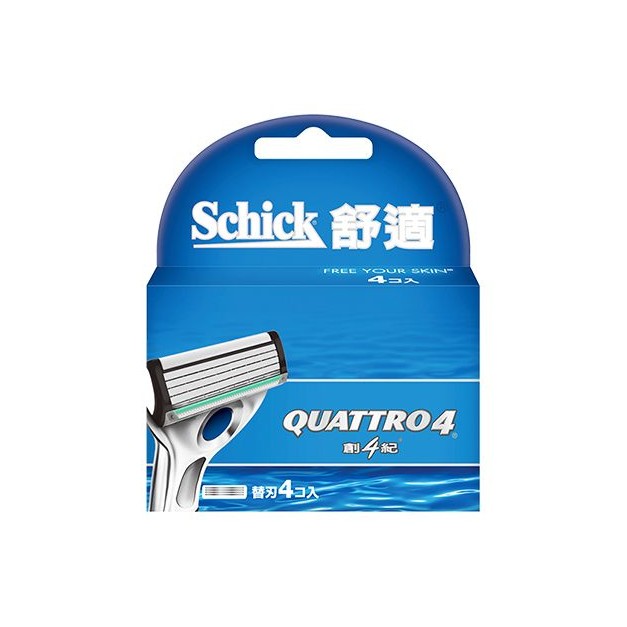 Schick 舒適~QUATTRO 4創4紀刮鬍刀片