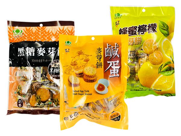 昇田~鹹蛋／黑糖／蜂蜜檸檬 麥芽餅(150g) 款式可選
