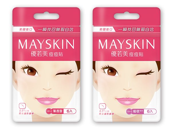 MAYSKIN 優若美~痘痘貼(6入輕巧包) 薄透型(1.2cmx6pcs)／吸收型(1.5cmx6pcs) 款式可選