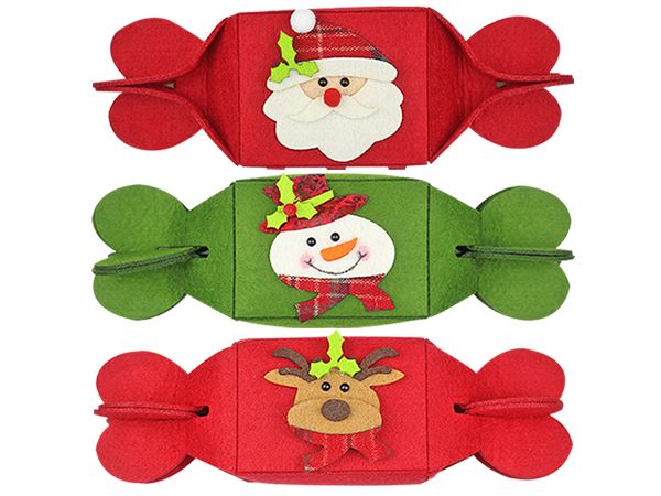 折疊式聖誕節蘋果禮物包裝袋(橫式)1入 款式可選