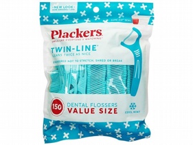 美國 Plackers 派樂絲~雙線倍潔亮白牙線棒(150支)