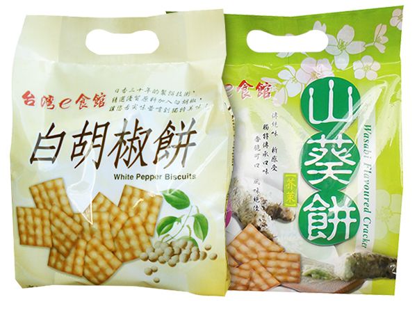 台灣e食館~餅乾(190g) 白胡椒餅 / 山葵餅 款式可選