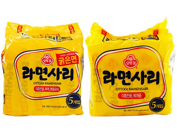 韓國不倒翁~純麵條 Q拉麵／Q烏龍麵 (110gx5入) 整袋裝 款式可選