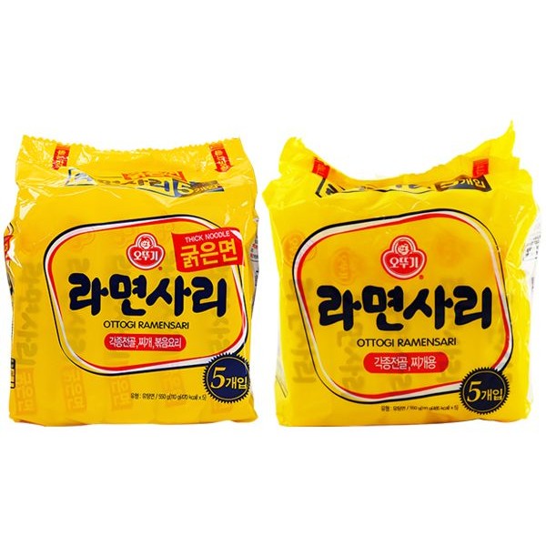 韓國不倒翁~Q拉麵 純／粗 麵條 (110gx5入) 整袋裝 款式可選