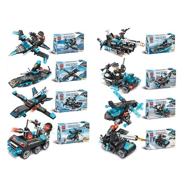 Rinmax~拼裝玩具積木系列 特警精英8合1(1組入)