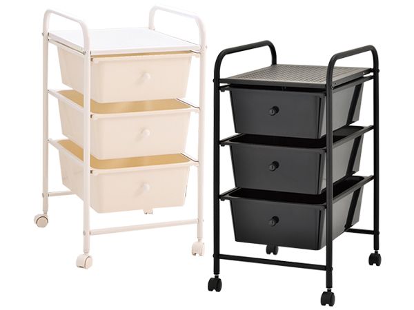ikloo~純色系三層收納抽屜車(G184)1入 款式可選