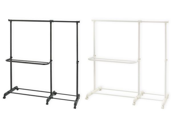 ikloo~單層雙桿多功能伸縮曬衣架(HG101)1入 款式可選