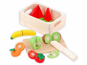 mentari 木製玩具~繽紛蔬果切切樂(廚房遊戲)1組入