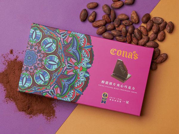 妮娜巧克力~Cona'醇濃薄片夾心巧克力(12入／盒)