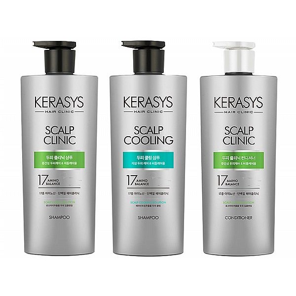 Kerasys 可瑞絲~胺基酸去屑洗髮精／潤髮乳(600ml) 款式可選