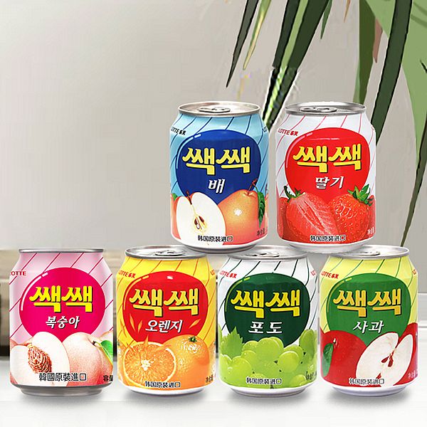 LOTTE 樂天~粒粒葡萄汁／蘋果汁／水梨汁／草莓汁／水蜜桃汁(238ml) 款式可選