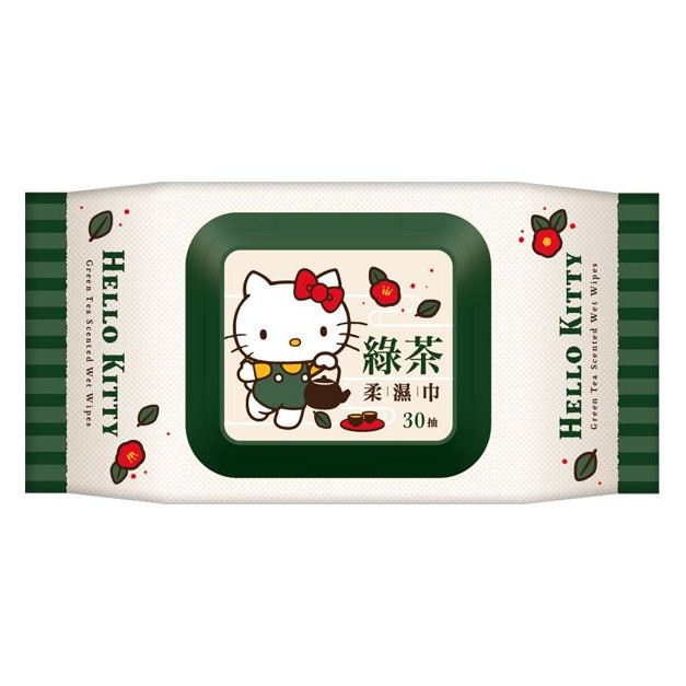 Hello Kitty~綠茶香氛柔濕巾