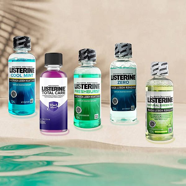Listerine 李施德霖~漱口水(100ml) 冰涼薄荷／留蘭香／綠茶／無酒精／全效護理 款式可選
