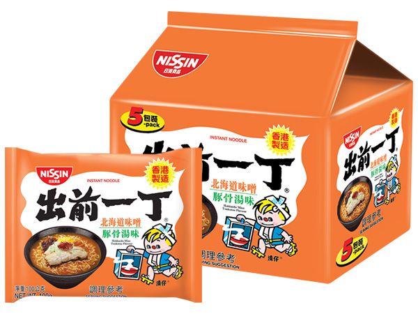 Nissin 日清~出前一丁北海道味噌豚骨湯味速食麵(100gx5包)整袋裝