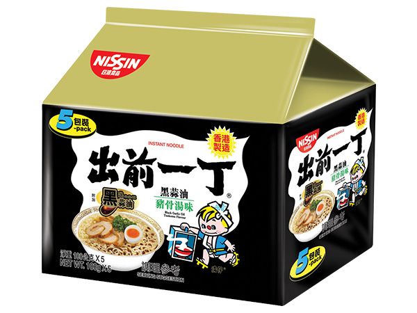Nissin 日清~出前一丁黑蒜油豬骨湯味速食麵(100gx5包)整袋裝