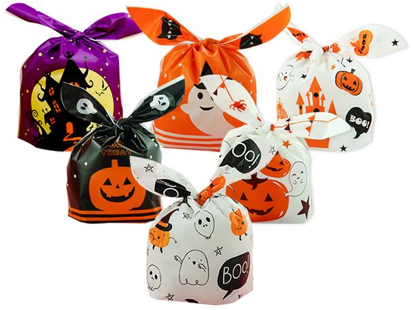 萬聖節兔耳朵禮物袋／糖果袋(13.5x22cm)48入 款式可選
