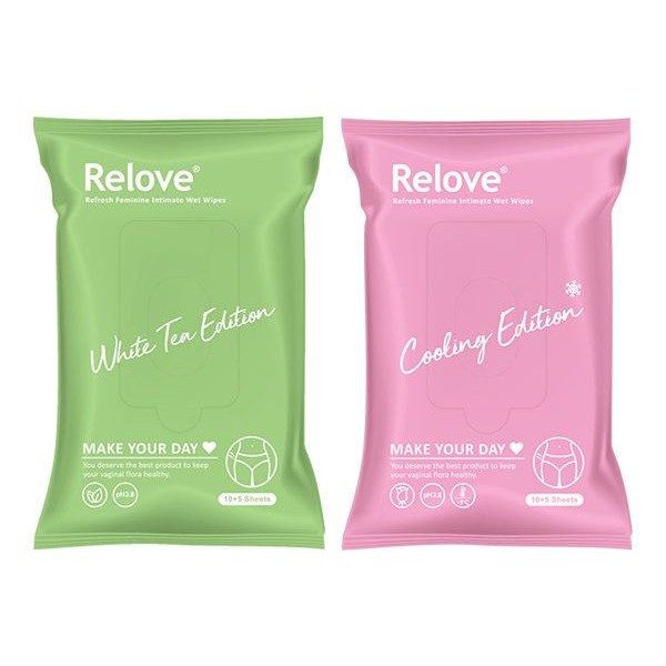 Relove~30秒私密肌弱酸清潔濕紙巾(15抽／包／四包) 款式可選