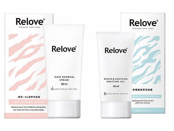 Relove~零毛髮精緻美肌組(瞬淨Ku溜零毛髮霜80ML+舒緩高效保濕凝露40ML)