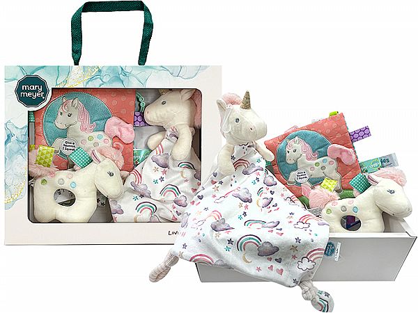 Mary Meyer 蜜兒~獨角獸臻藏禮盒(安撫巾x1+手搖鈴x1+沙沙紙x1)