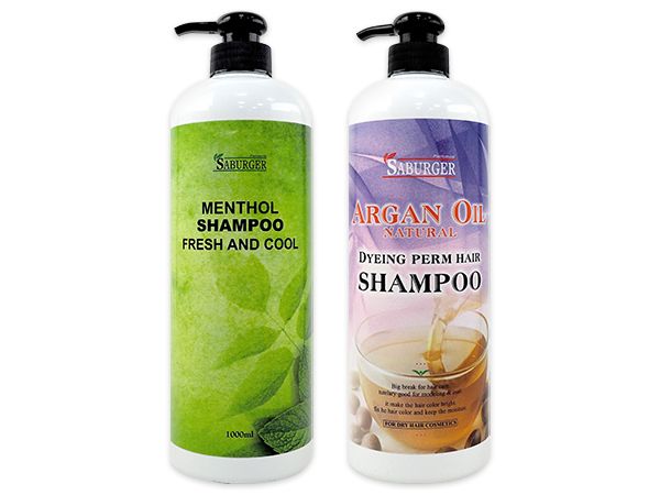莎柏格 SABURGER~酷涼薄荷／染燙受損 洗髮精(1000ml) 款式可選