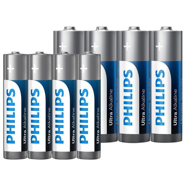 PHILIPS 飛利浦~Ultra Alkaline超鹼4號／3號電池(4入) 款式可選