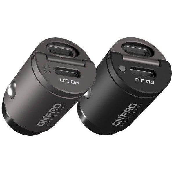 ONPRO~GT-PD30MINI PD30W 隱藏式雙USB-C Type-C 迷你PD快充車用充電器(1入) 款式可選