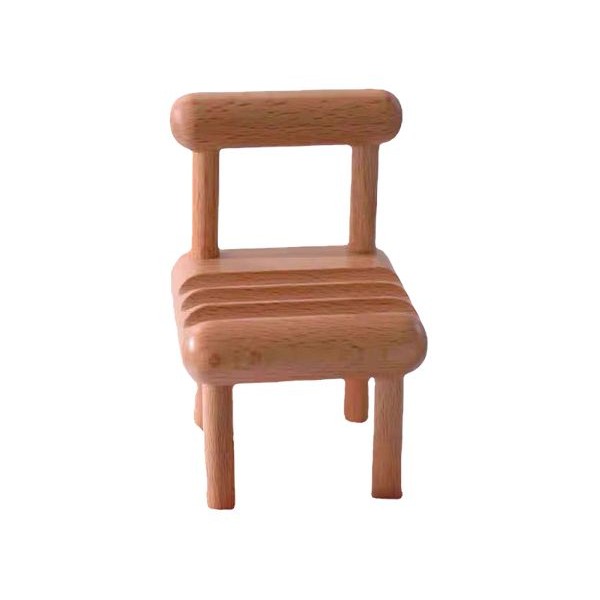 小椅子造型手機架(原木款)1入