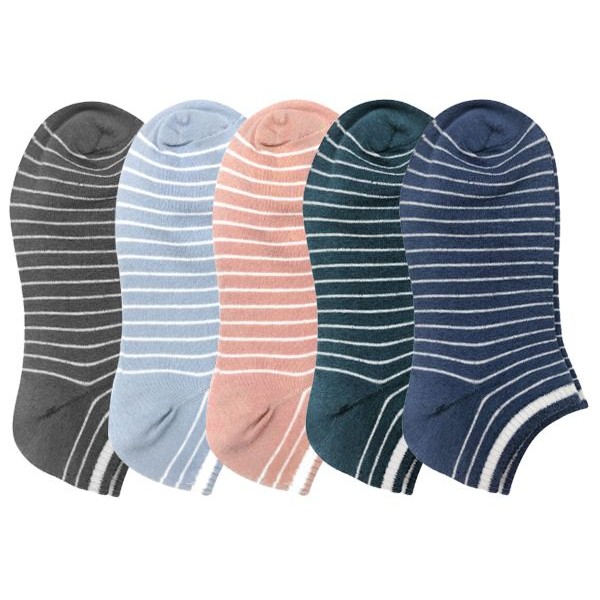 VOLA 維菈織品~消臭條紋船襪(1雙入) 船型襪(22-24cm、24-27cm) 款式尺寸可選 台灣製