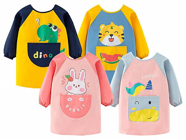 兒童畫畫衣／防水圍裙(連身款)1件入 款式可選